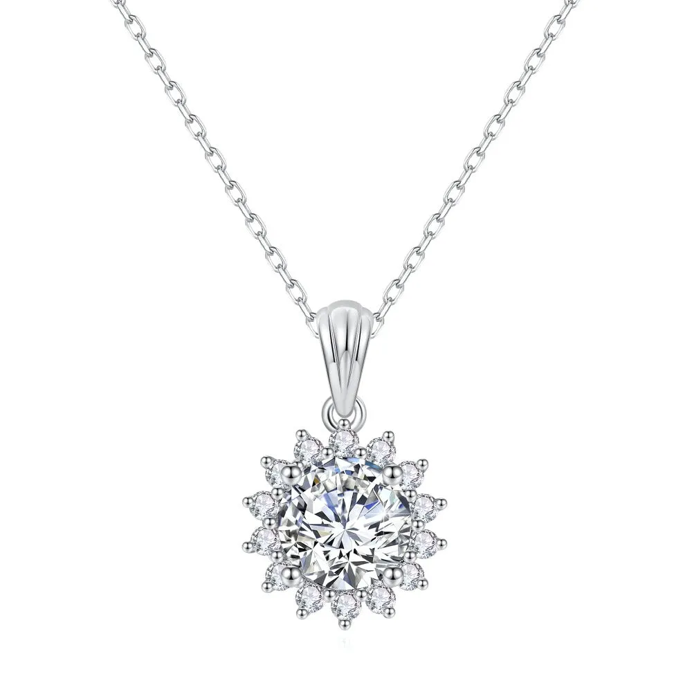 1 CT. Bright Starlight Moissanite Sterling Silver Necklace