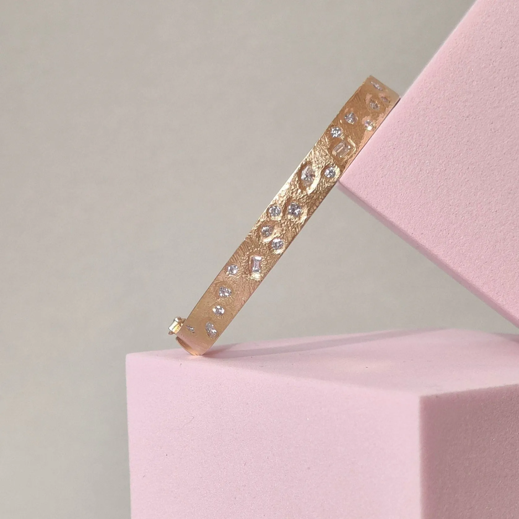 18K Diamond Cocktail Cuff Bracelet