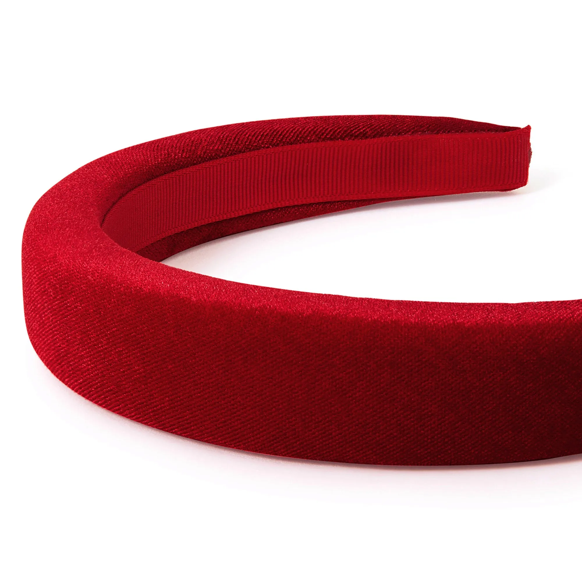 Accessorize London Red Velvet Padded Headband