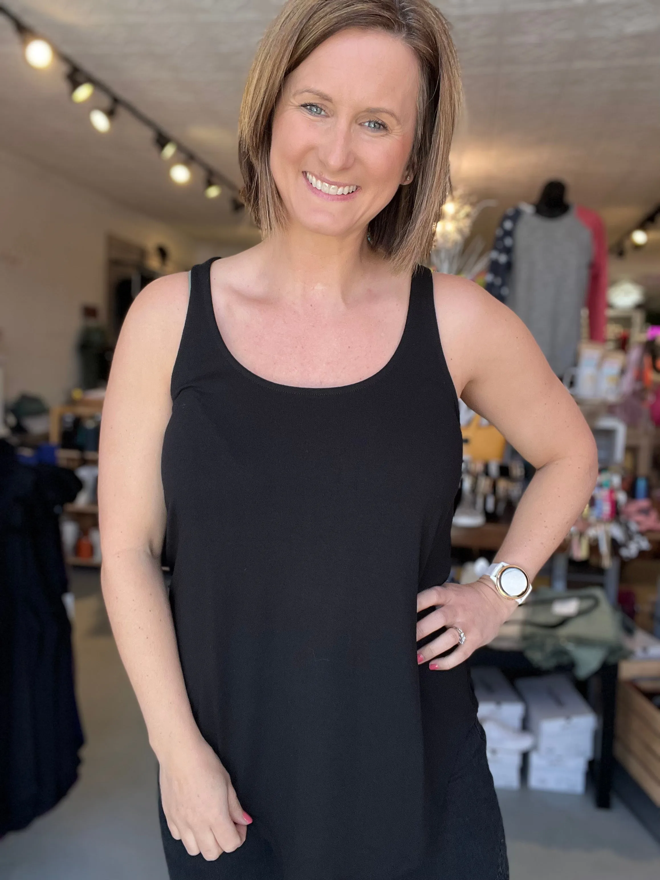 Beach Days Tank in Black