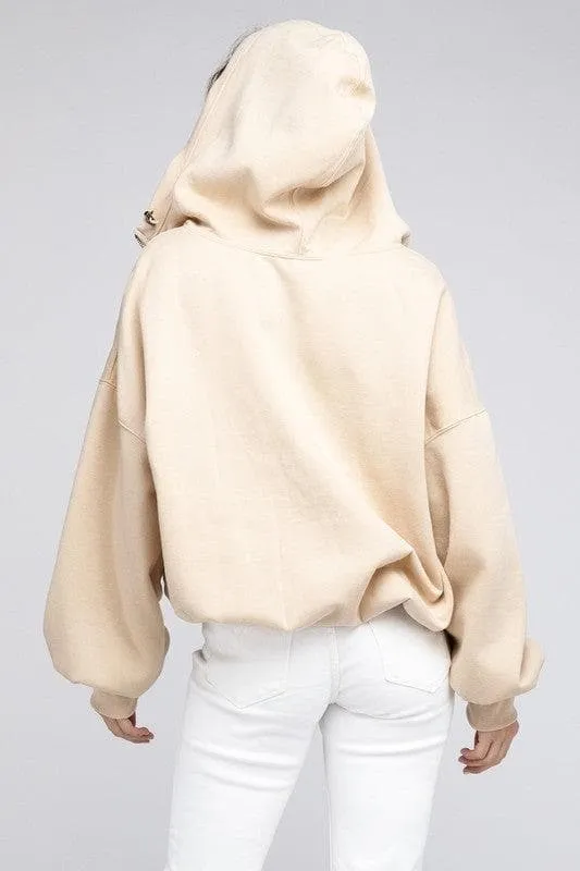 BiBi Stitch Detailed Elastic Hem Hoodie