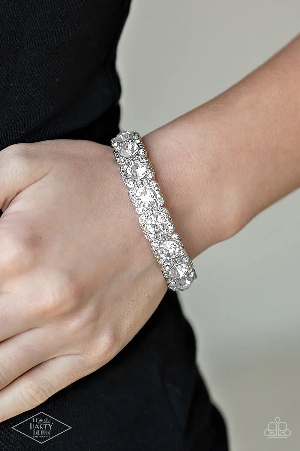 Blinged Out - White Bracelet