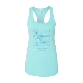 Blue Heron Suite Blue Women's Racerback Tank Top