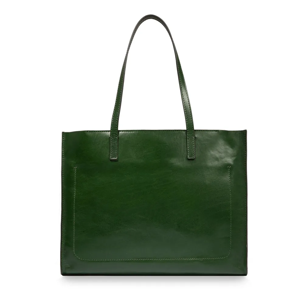 Borsa Donna Shopper THE BRIDGE Linea Mirra in Pelle Verde Smeraldo