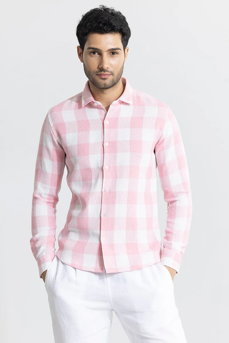 Box Checks Pink Shirt