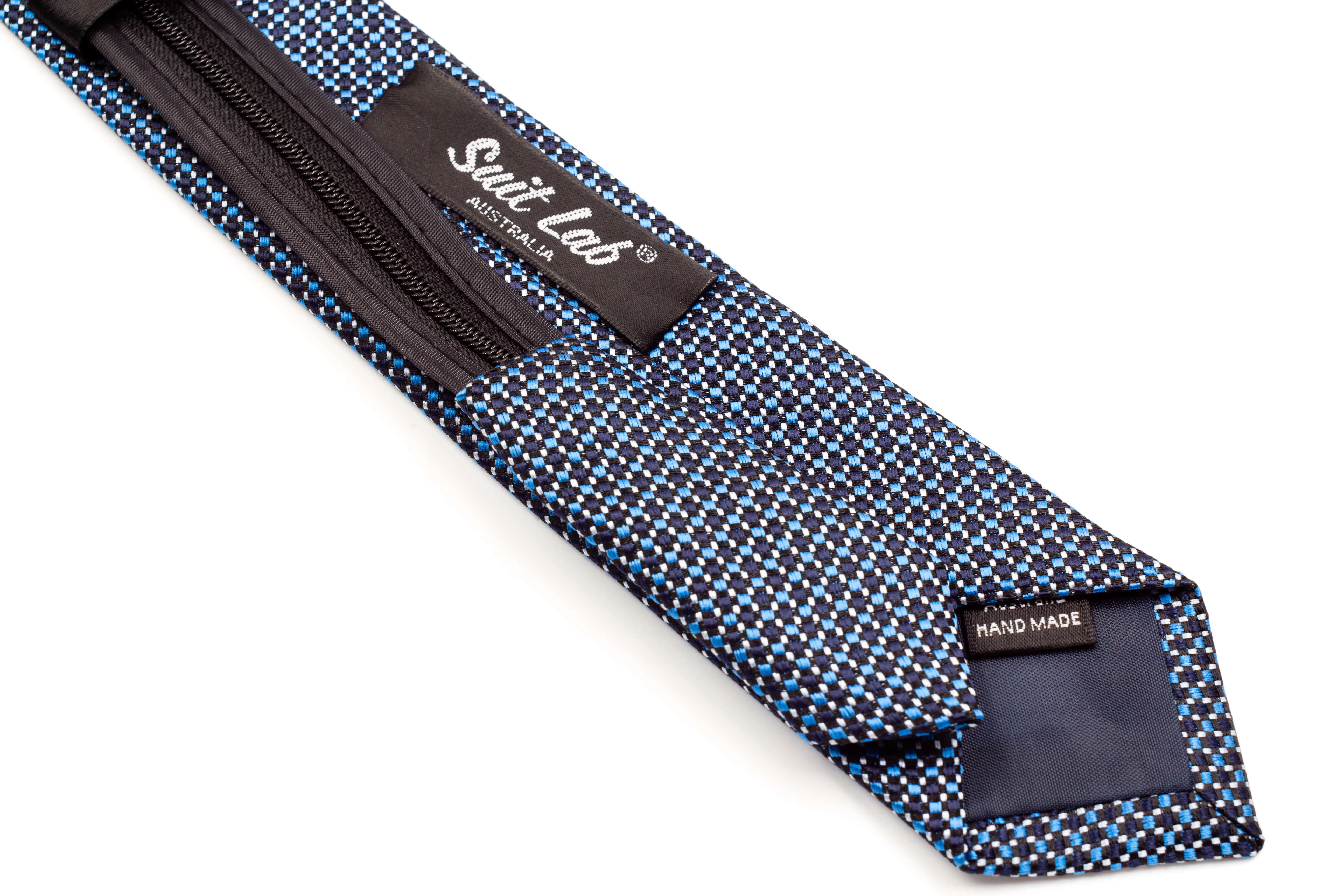 Boys Ties - Black and Blue Checks