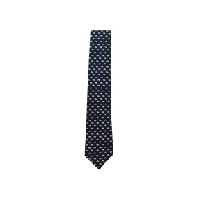 Buffalo Navy Blue and White Necktie