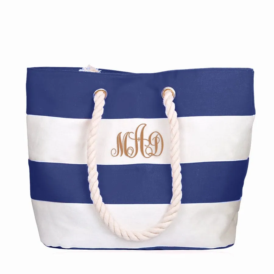 Canvas Water Resistant Beach Tote Bag