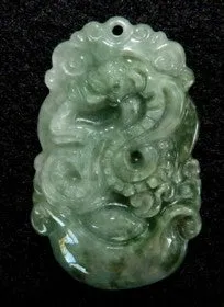 Charming, Wealthy Snake Jadeite Pendant (BJPZ-SNAKE)