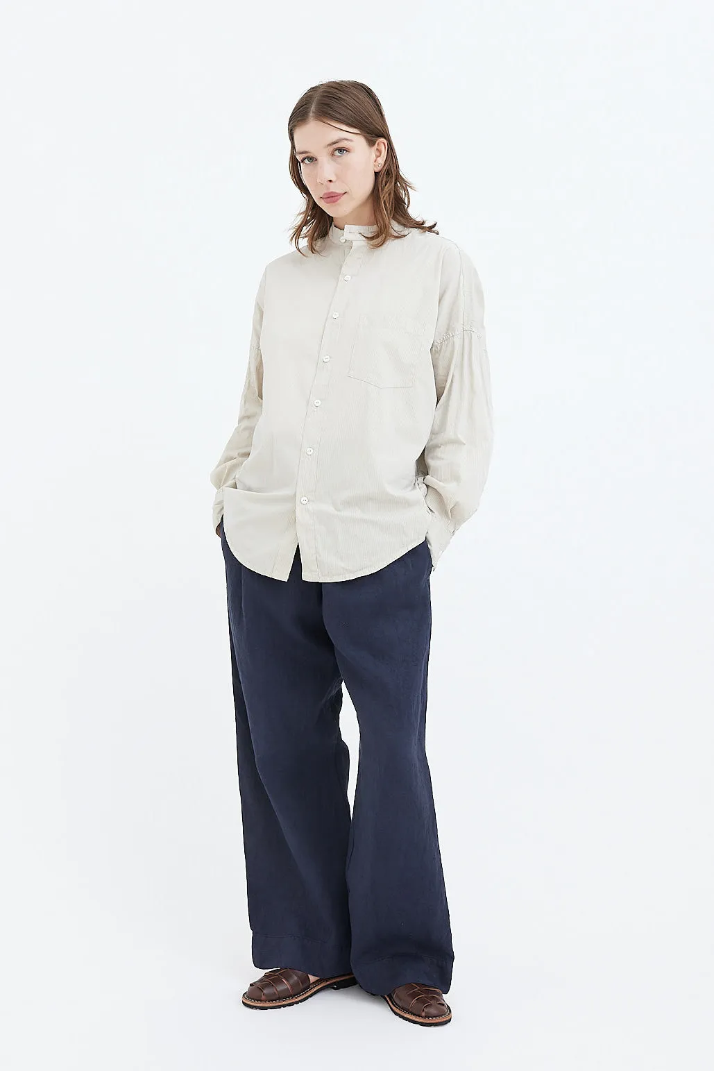 Chez Vidalenc -  Shirt - AXL Portys Collar - Beige