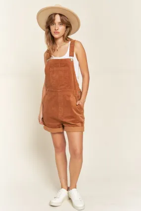 Corduroy Adjustable Shoulder Straps Overall PLUS