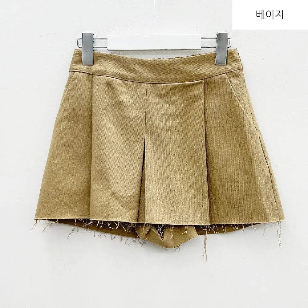 Cotton Cut Hem Shorts BM7