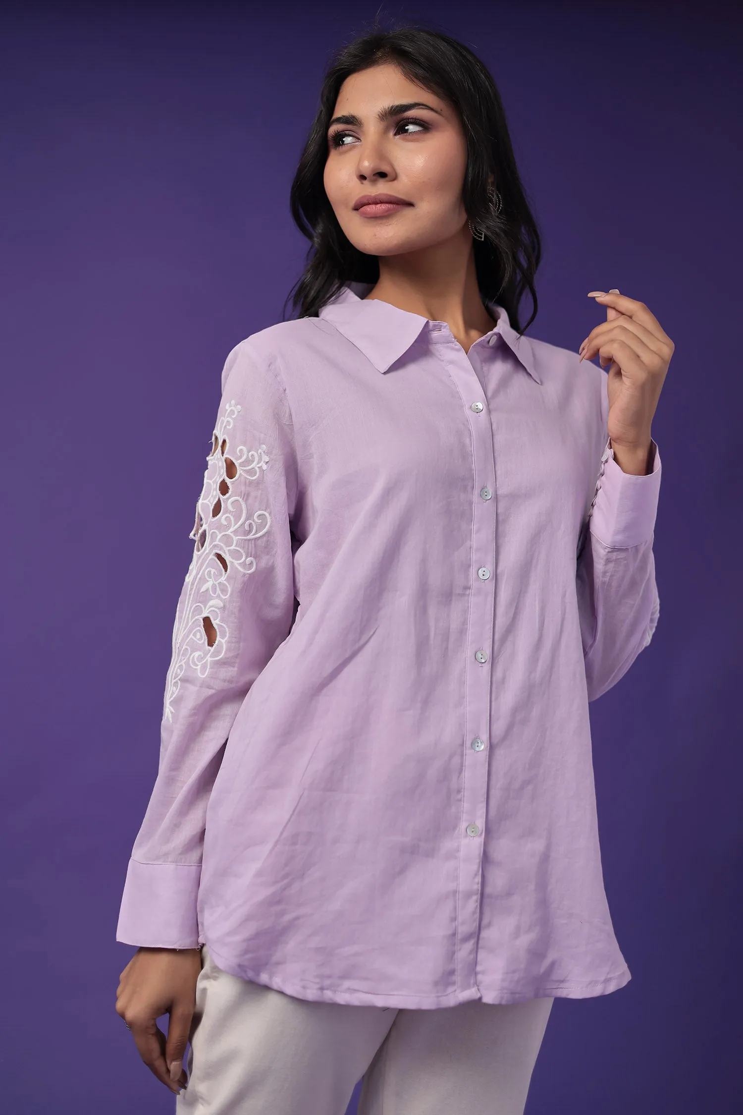 Cotton Tunic with Embroidered work