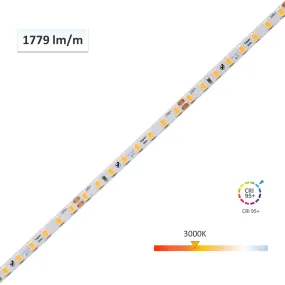 CRI-MAX CRI 95  Super Slim 5mm High Brightness LED Flexible Strip 3000K - 128 LEDs/m - 5m/Reel