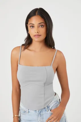 Curved-Hem Bustier Cami