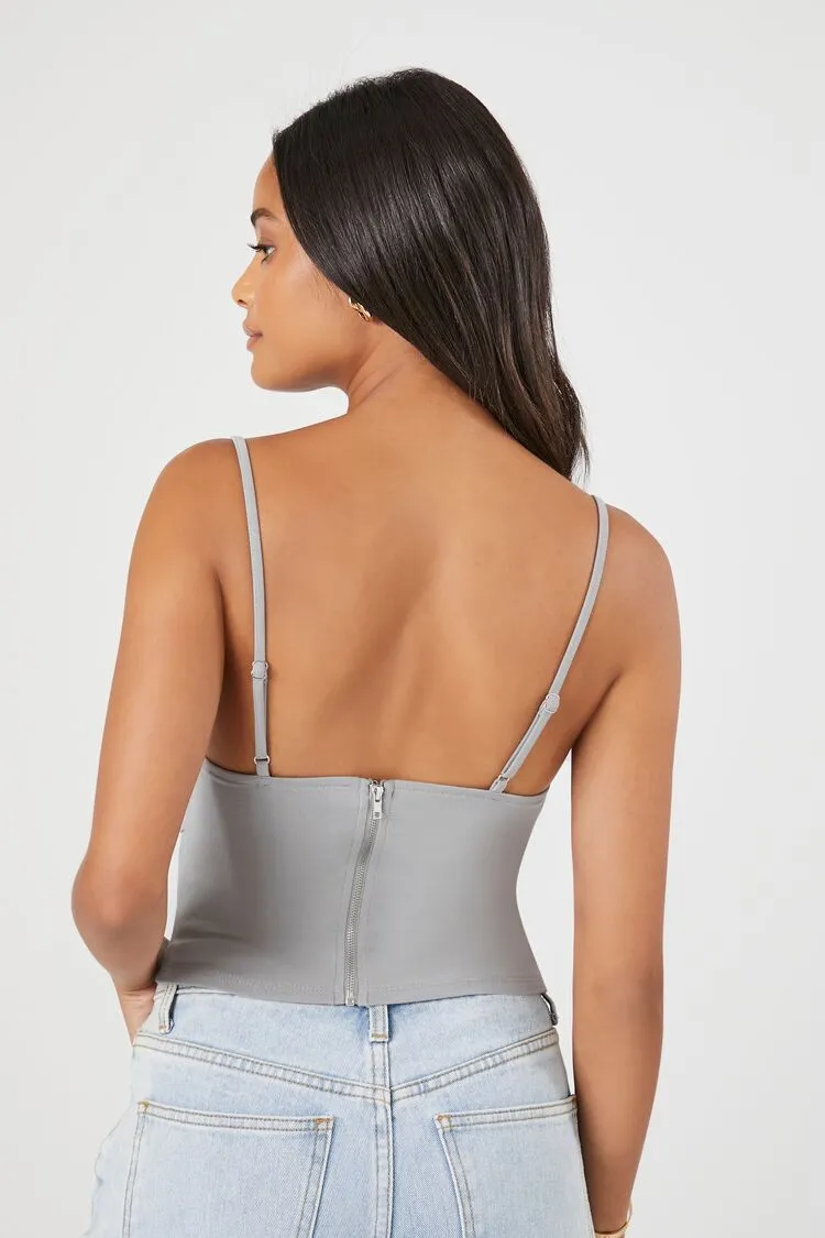 Curved-Hem Bustier Cami