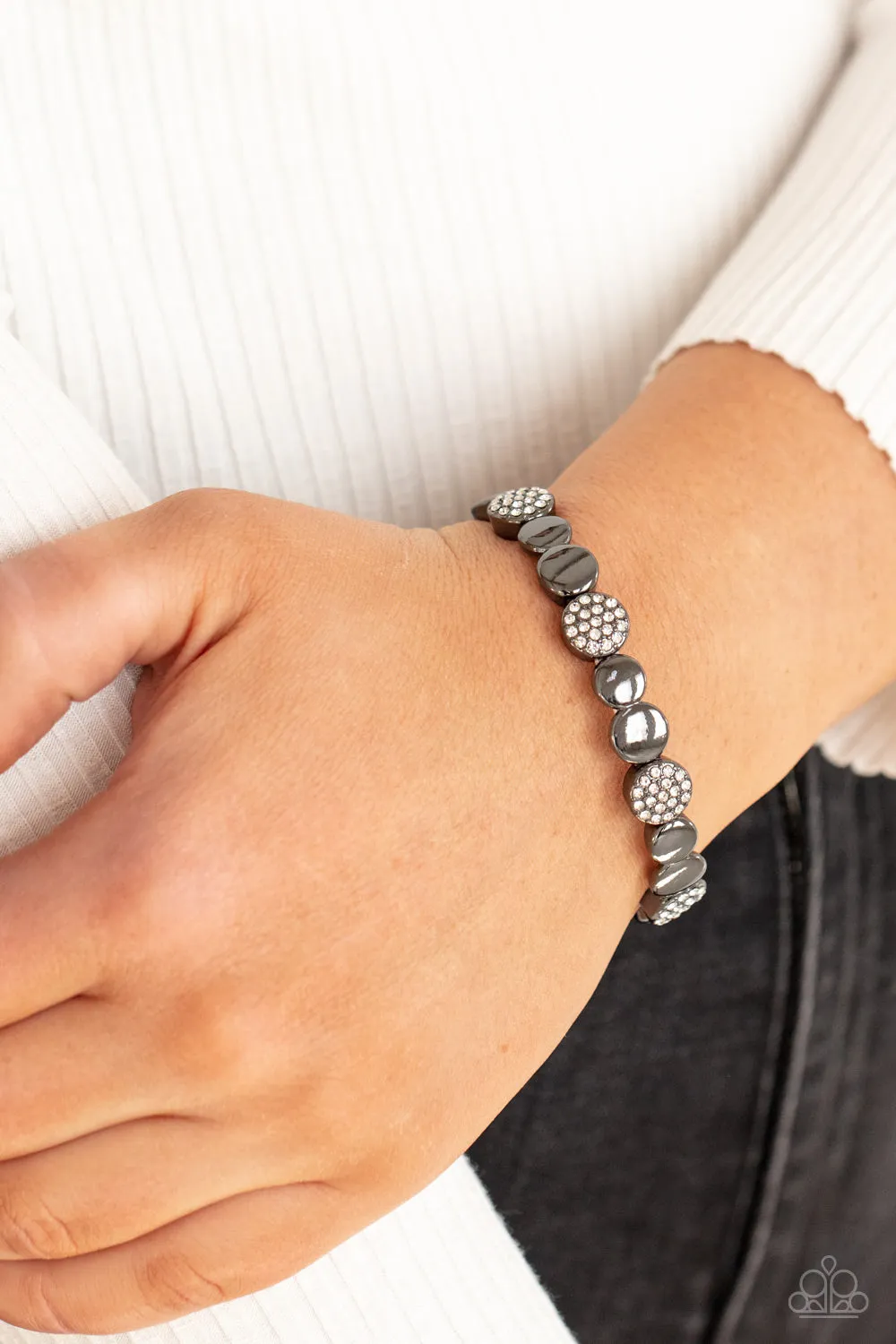 Dimensional Dazzle - Black Bracelet