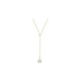 Elegant Edison Pearl 18k Solid Gold Necklace KN00009