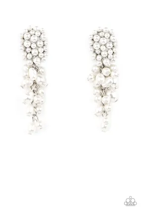 Fabulously Flattering - White Post Earring