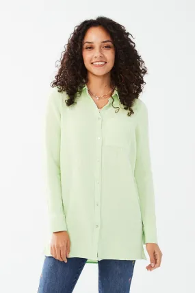 FDJ Long Sleeve Crinkle Cotton Tunic - Style 7122975F