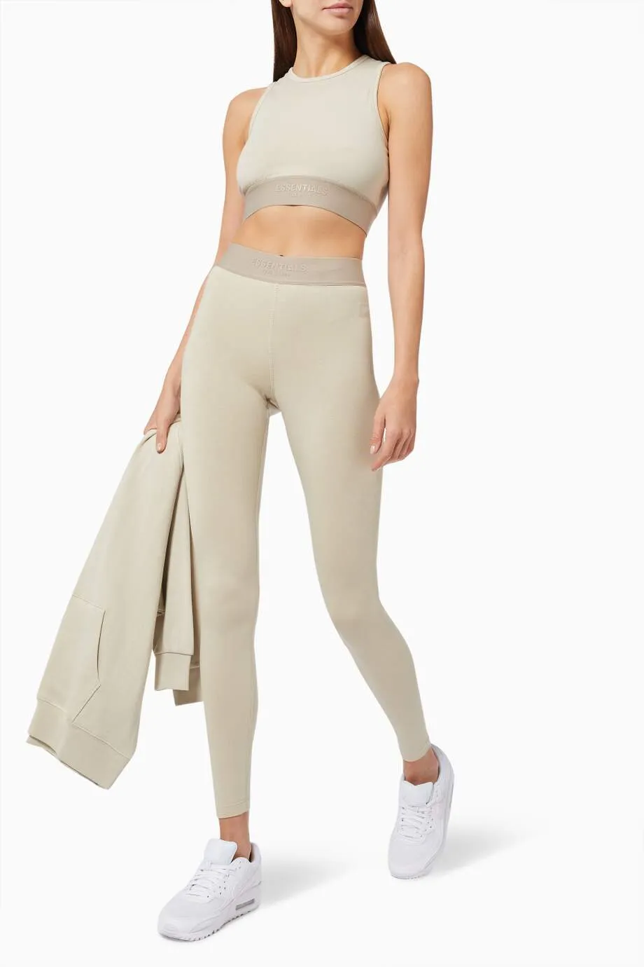 FEAR OF GOD ESSENTIALS  LEGGINGS GYM SET WHEAT