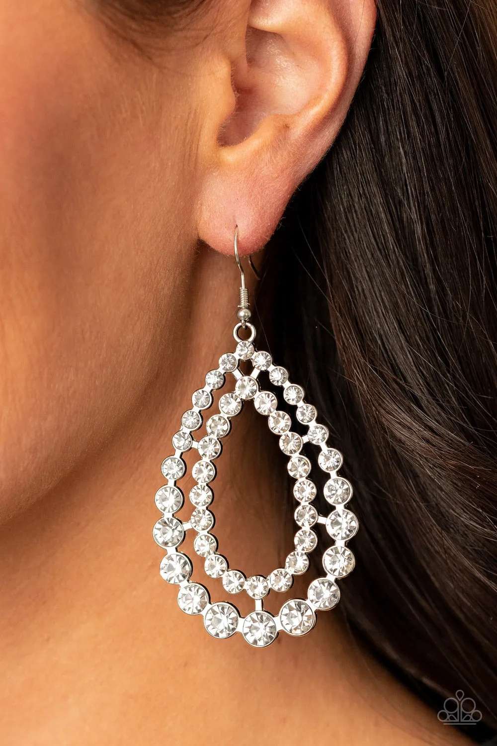 Glacial Glaze - White Earring