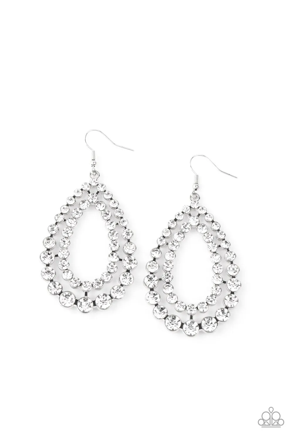 Glacial Glaze - White Earring