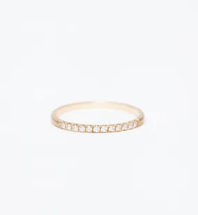 Half Round Semi Pavé Ring