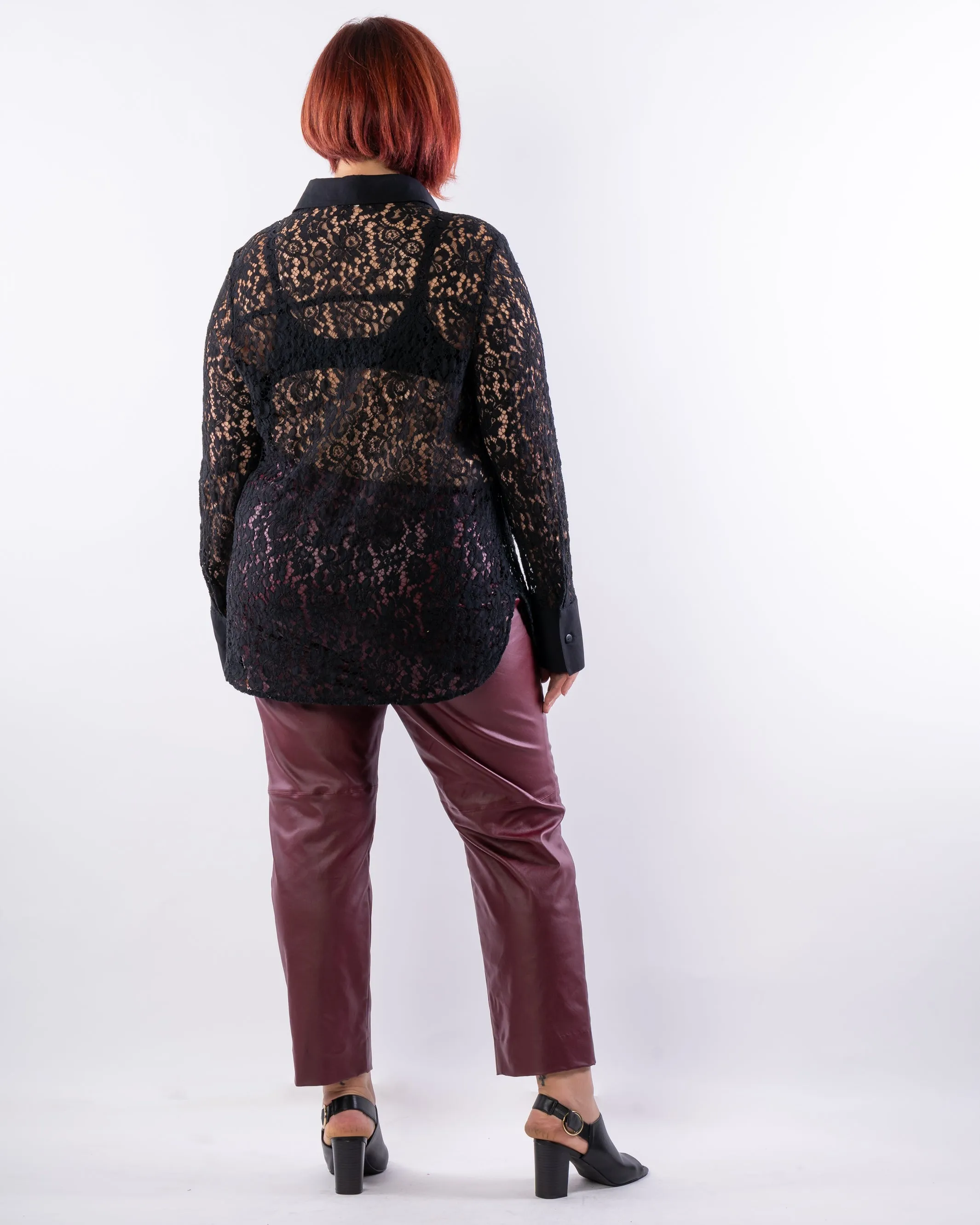 Heart of Glass Lace Shirt - Black