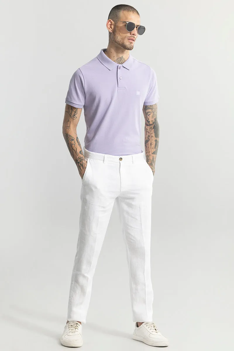 Incise Logo Lavender Polo T-Shirt