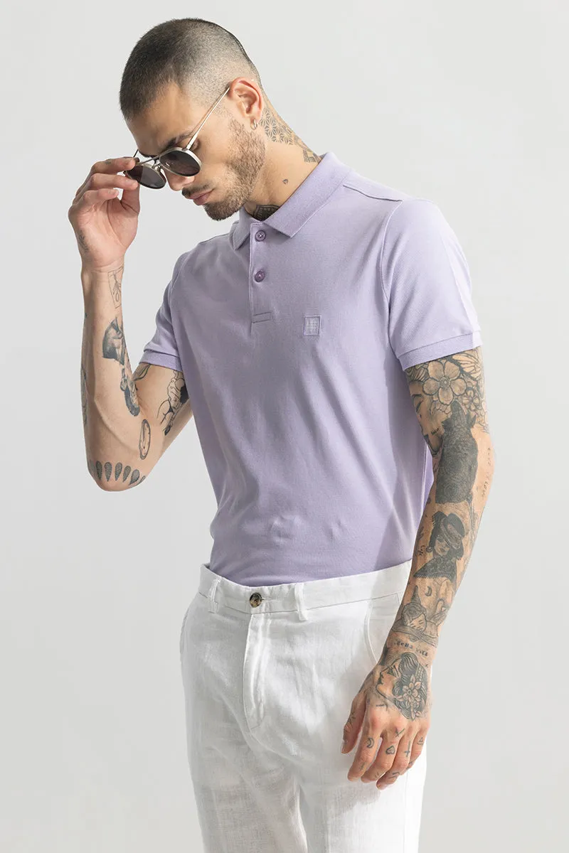 Incise Logo Lavender Polo T-Shirt