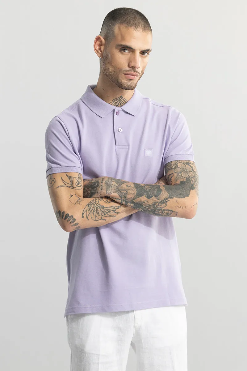 Incise Logo Lavender Polo T-Shirt