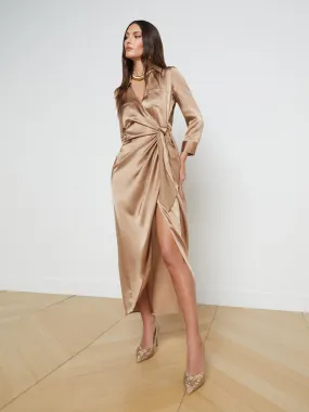 Kadi Silk Wrap Dress