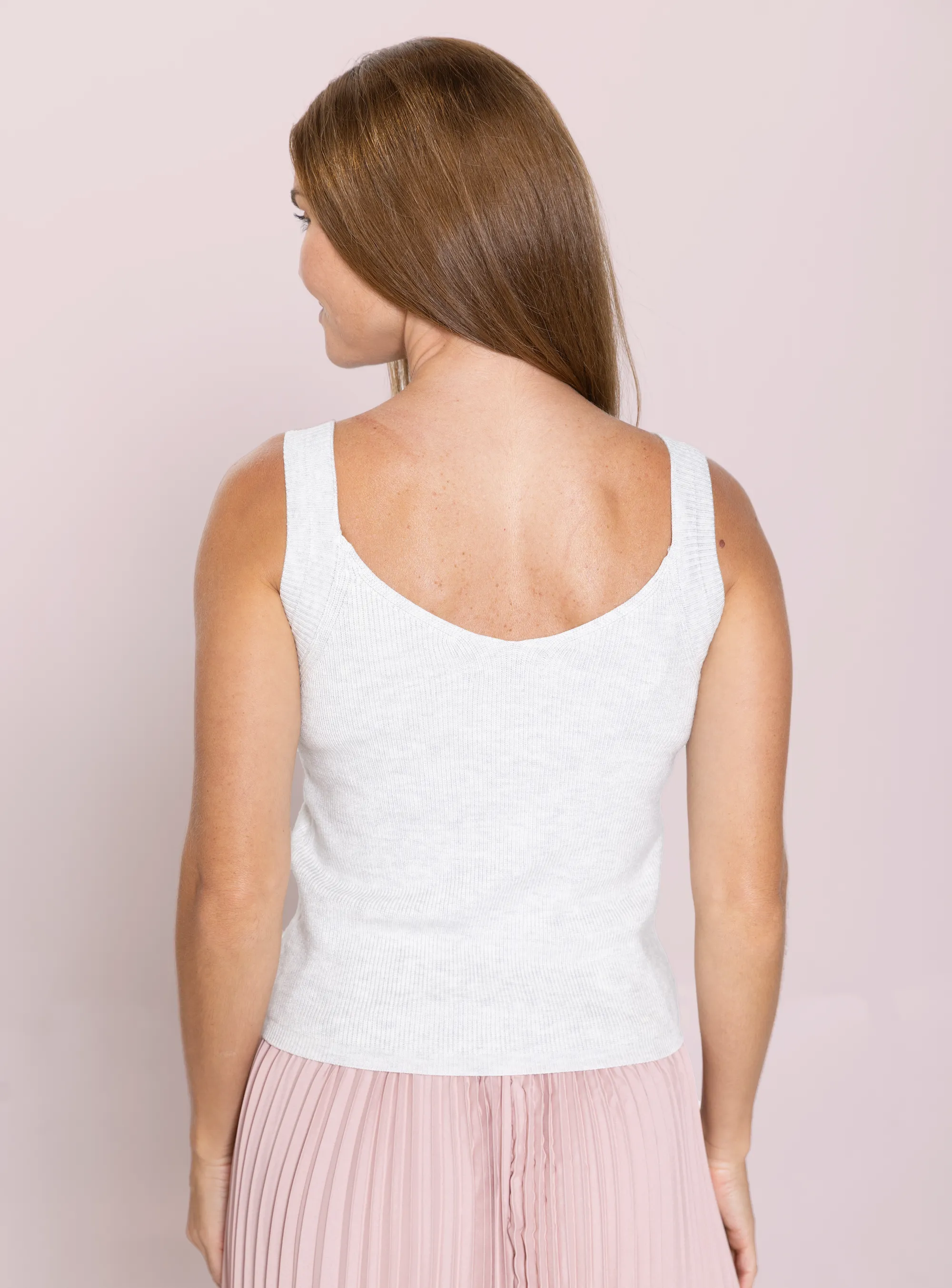 Knit Tank in Silver