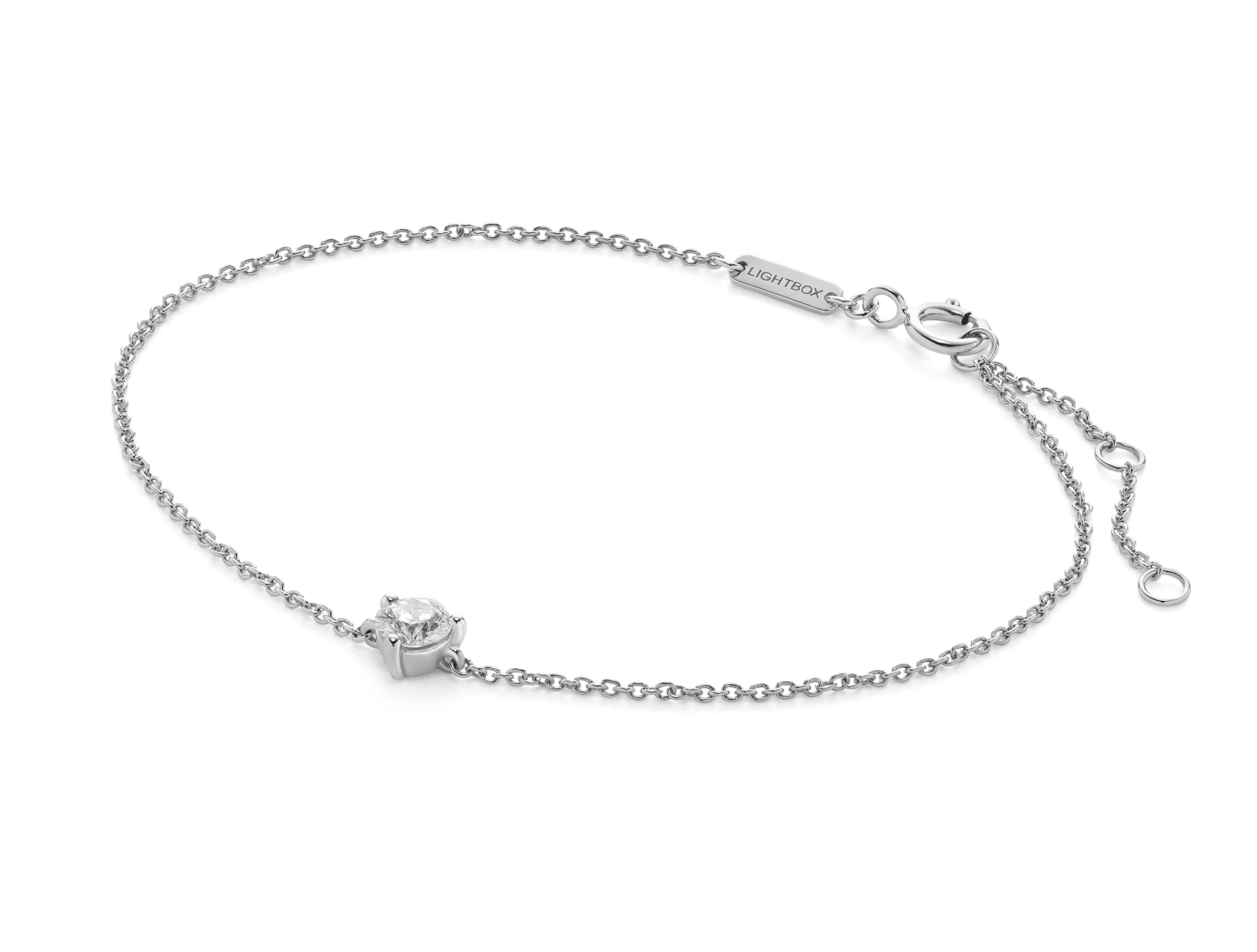 Lab-Grown Diamond ct. Mini Round Brilliant Bracelet | White