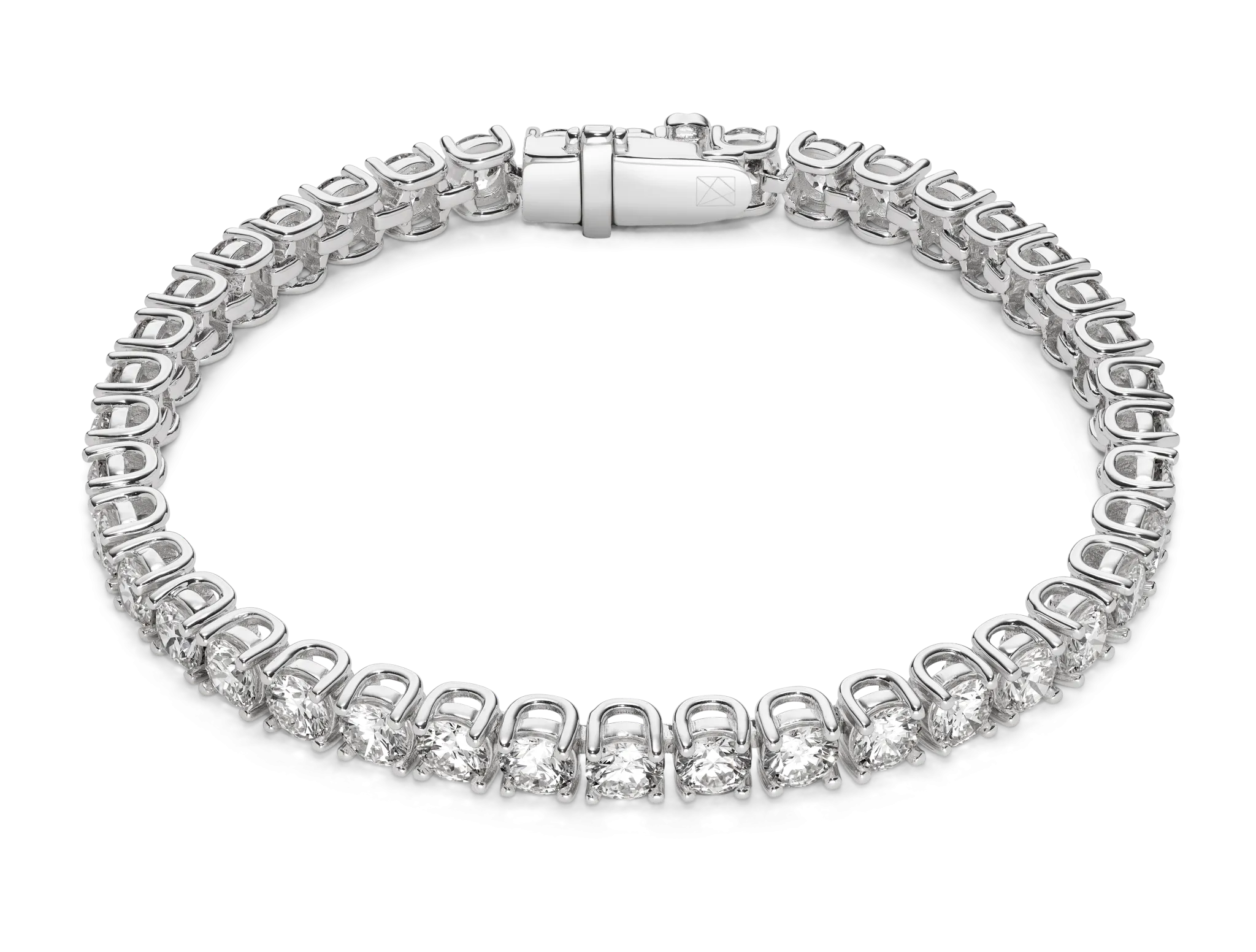 Lab-Grown Diamond Large Tennis Bracelet - G/H color, 7 length | White