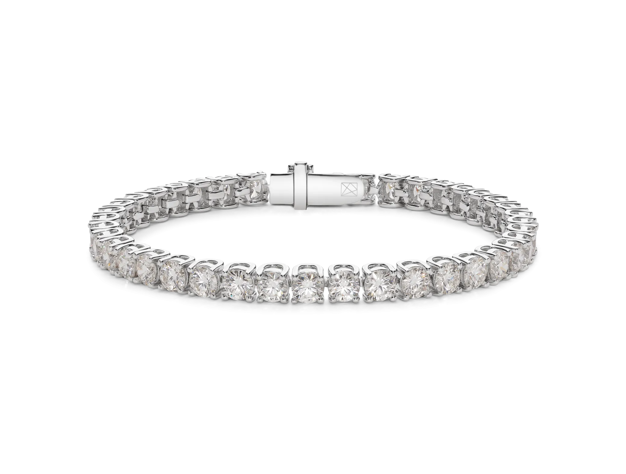 Lab-Grown Diamond Large Tennis Bracelet - G/H color, 7 length | White