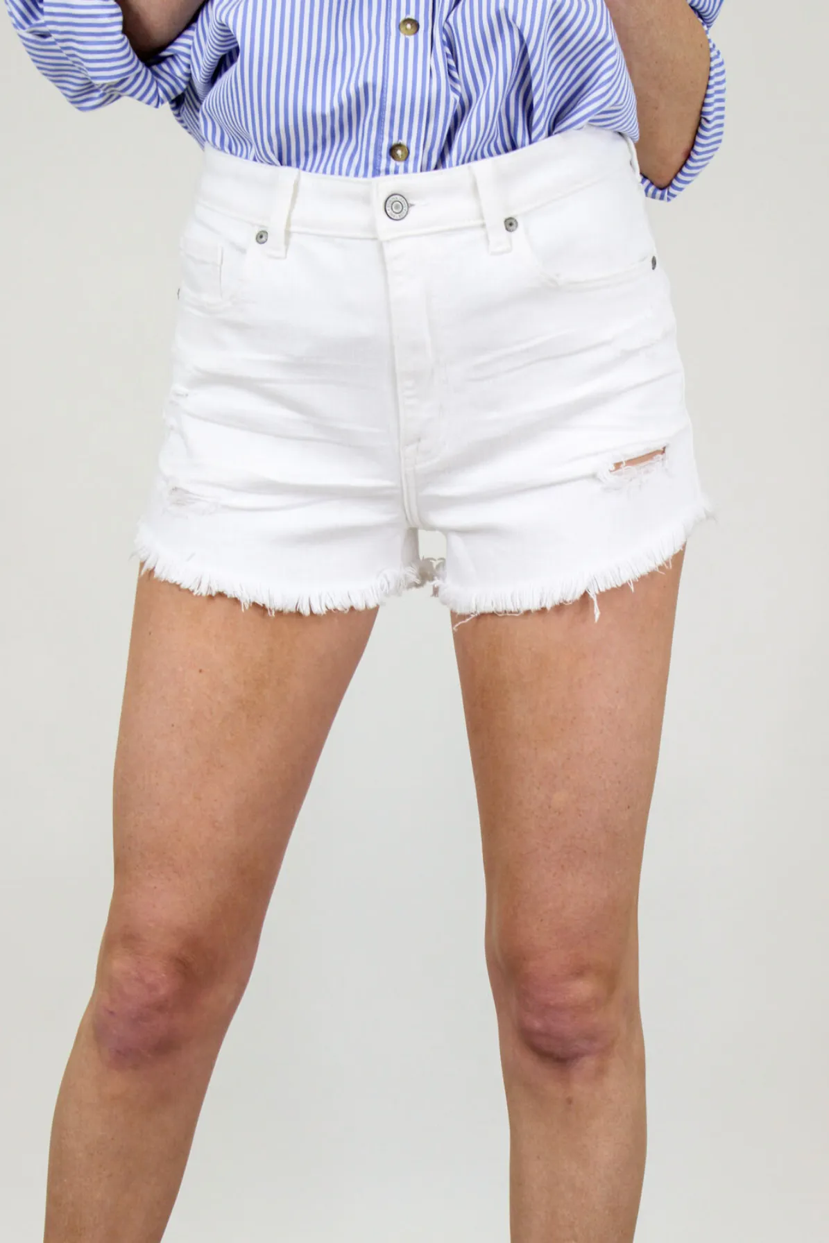 Lulu Fray Hem Denim Short