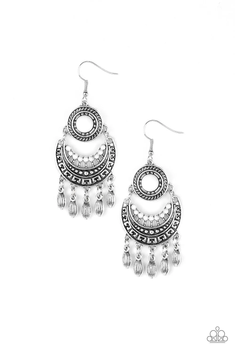 Mantra to Mantra - White Earring