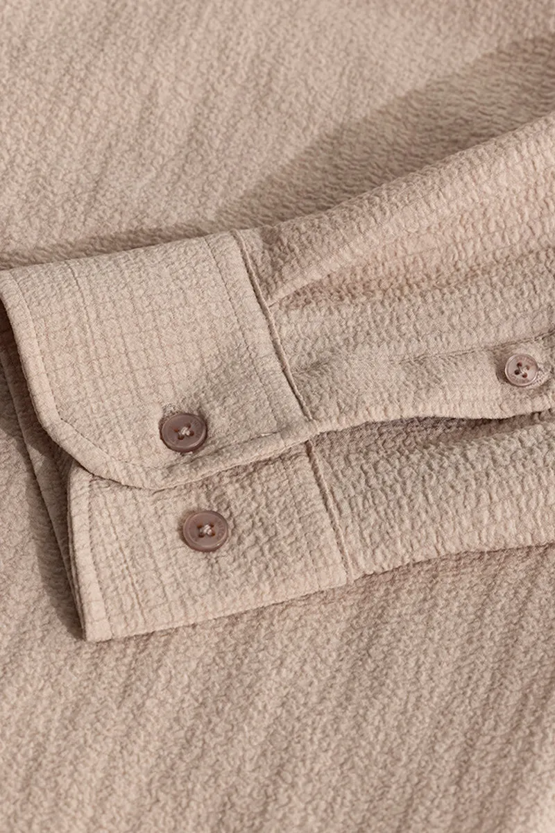 Mash Wrinkle Beige Shirt