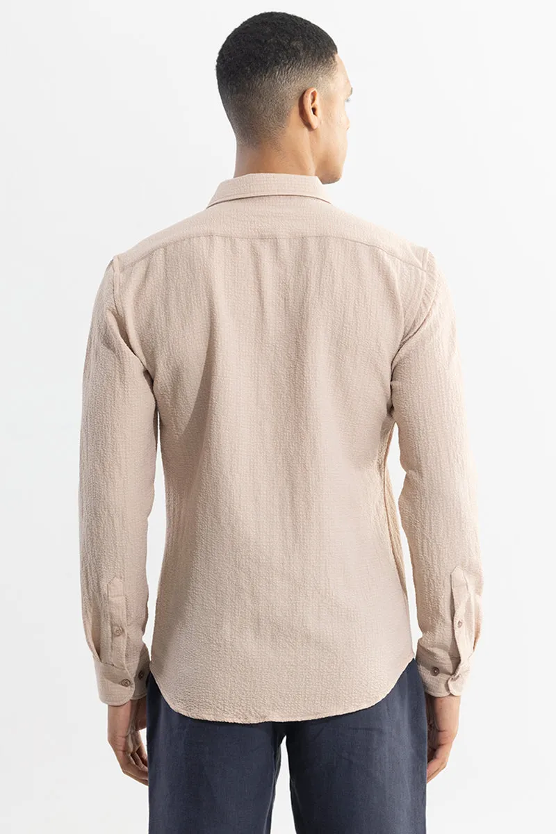 Mash Wrinkle Beige Shirt