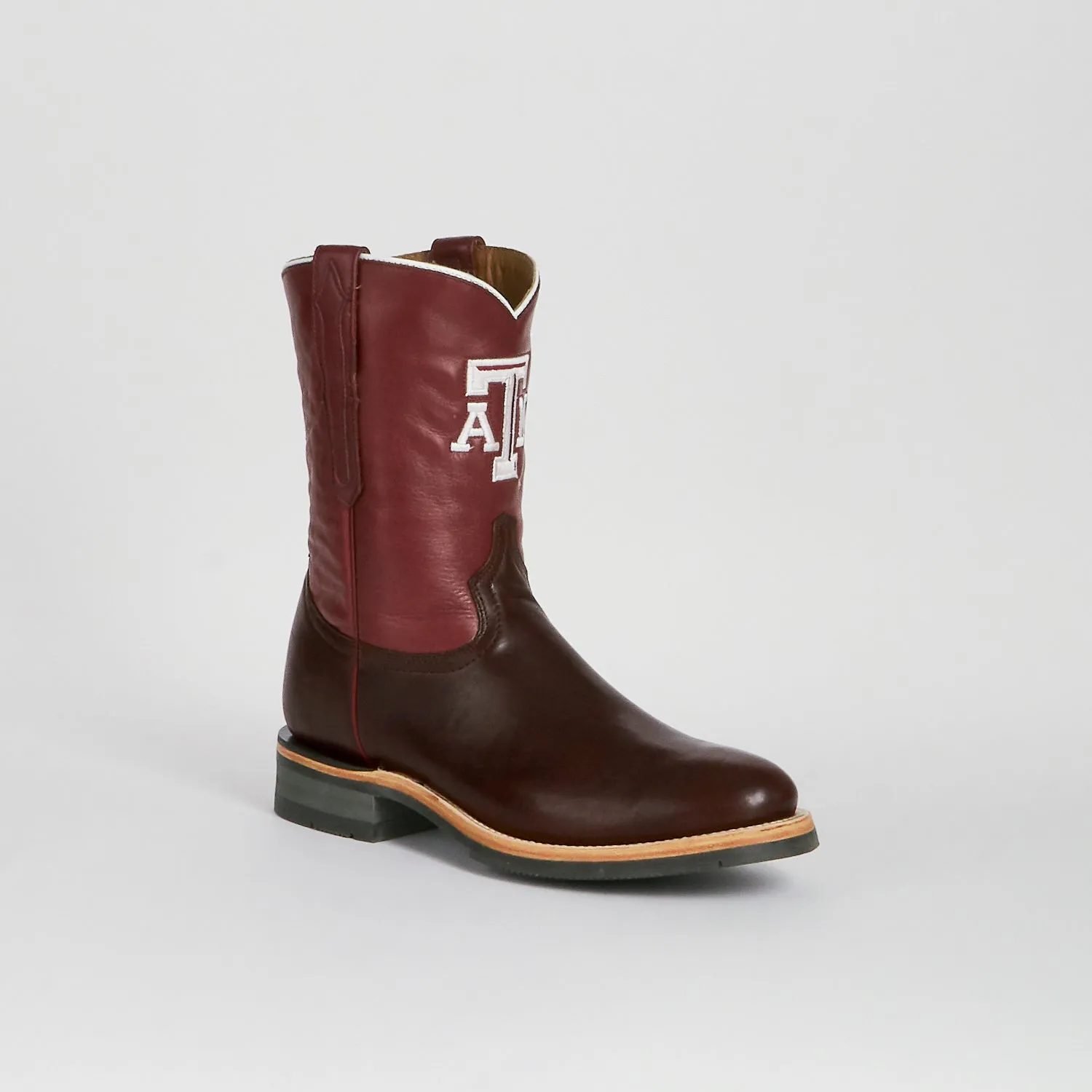 Men's A&M Roper Barn Boot :: Chocolate