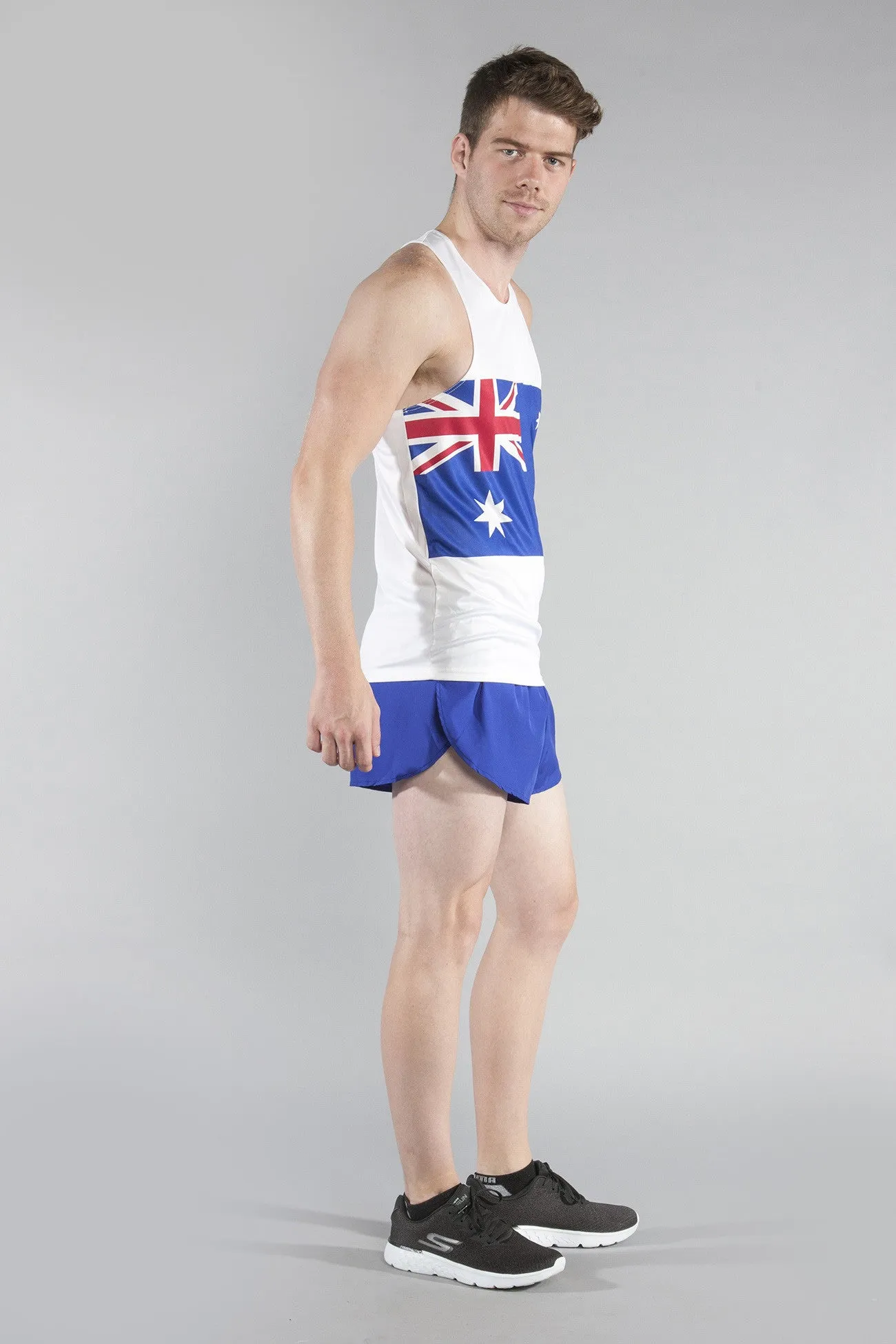 Men's Printed Singlet- Australia