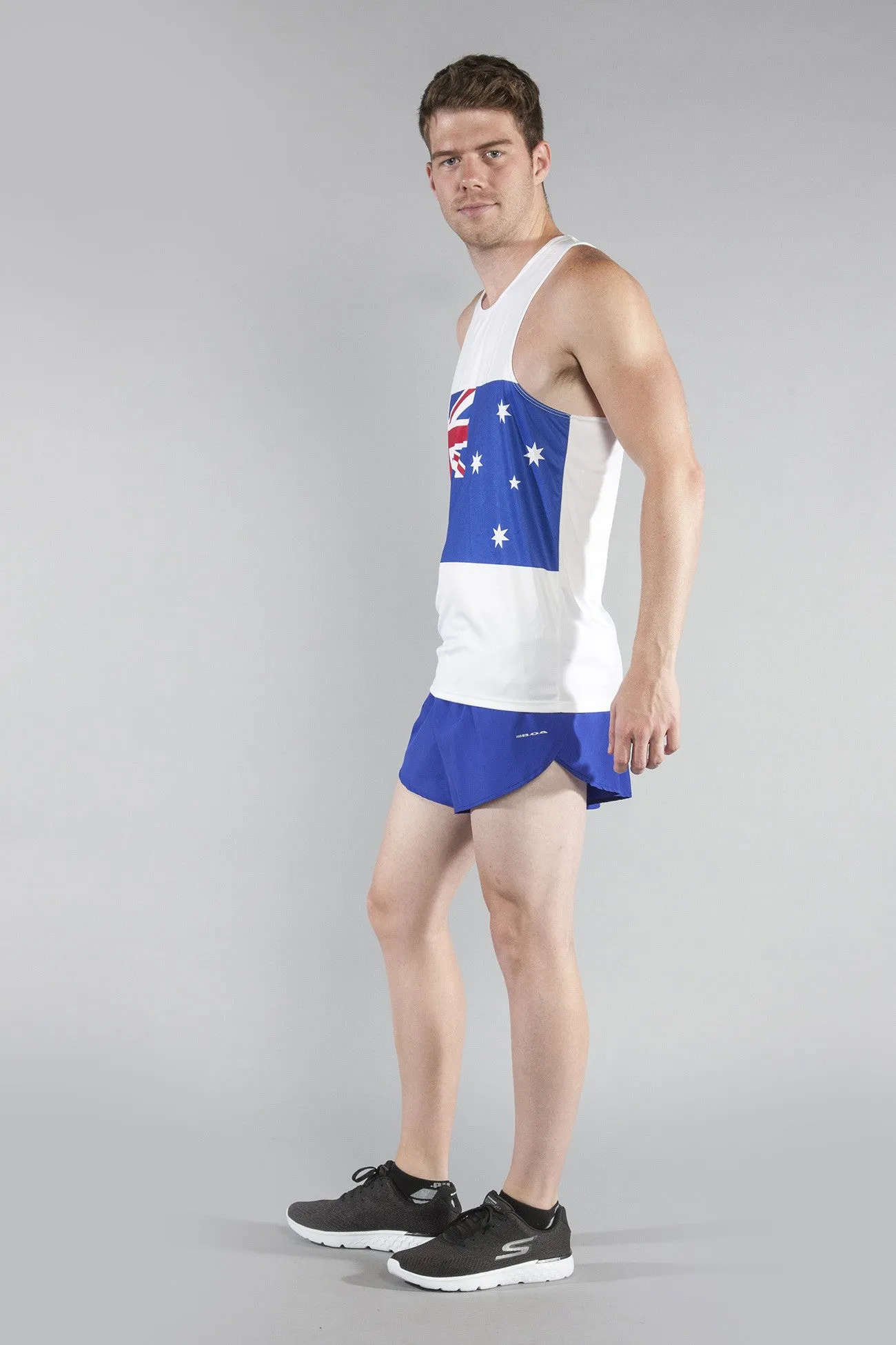 Men's Printed Singlet- Australia