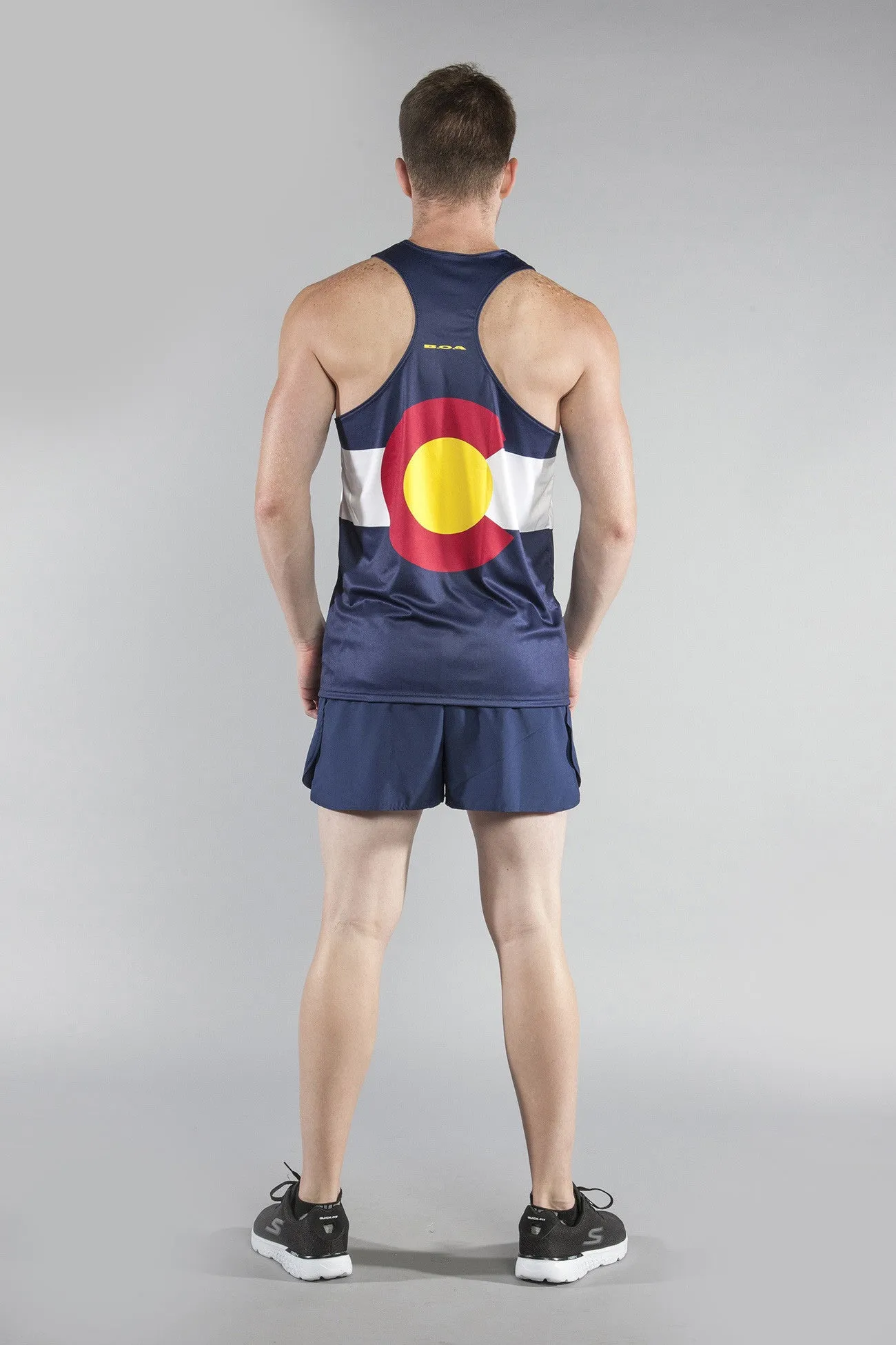 Men's Printed Singlet- Colorado