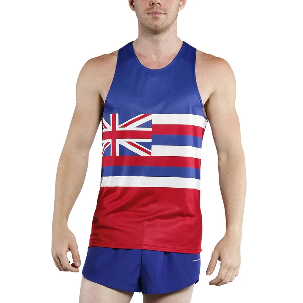 Men's Printed Singlet- Hawaii