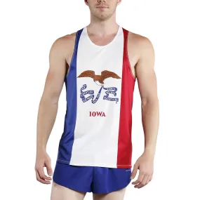 Men's Printed Singlet- Iowa