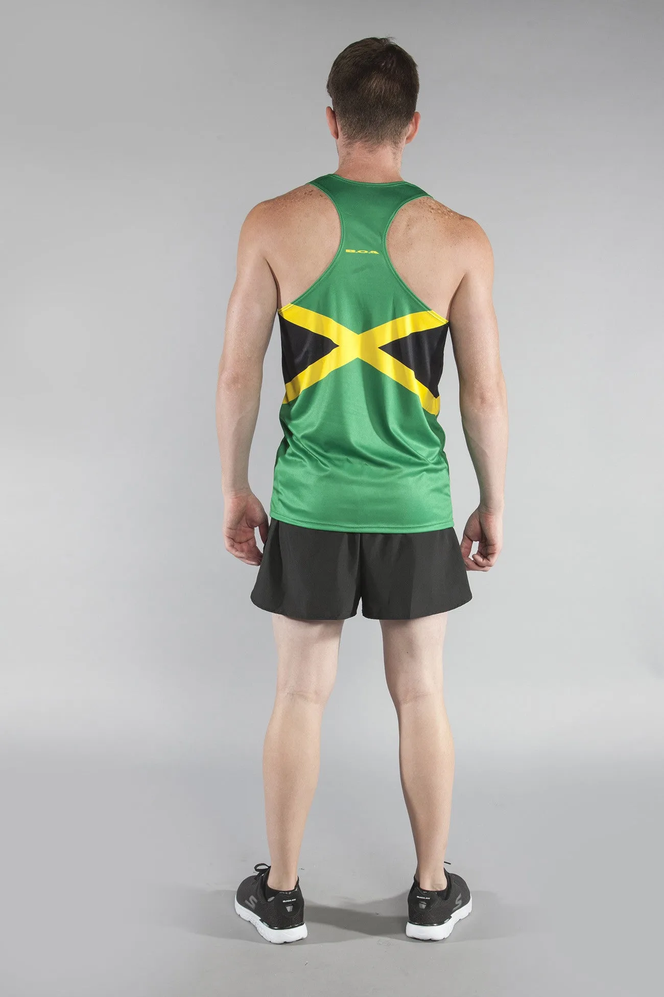 Men's Printed Singlet- Jamaica