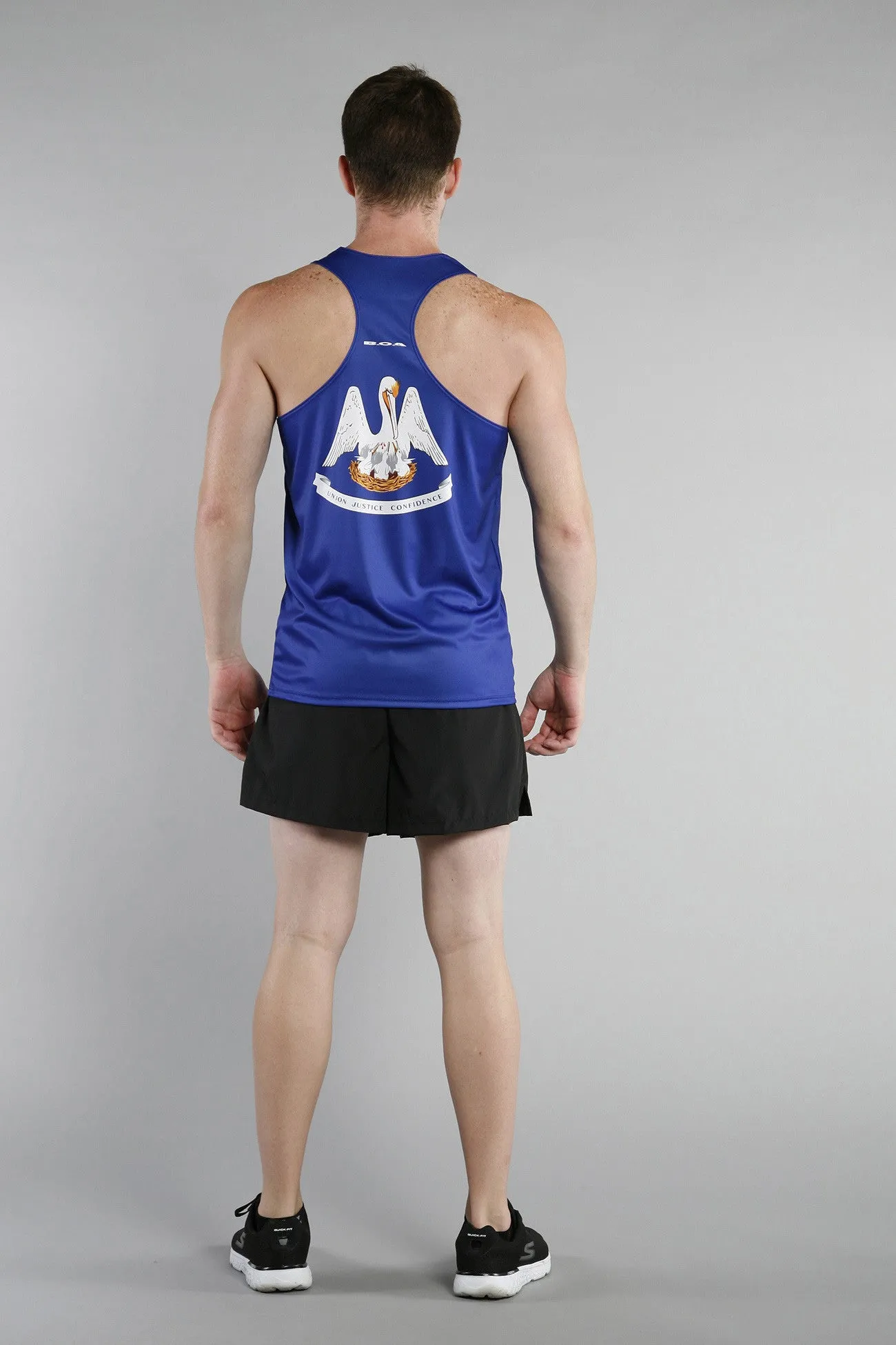 Men's Printed Singlet- Louisiana