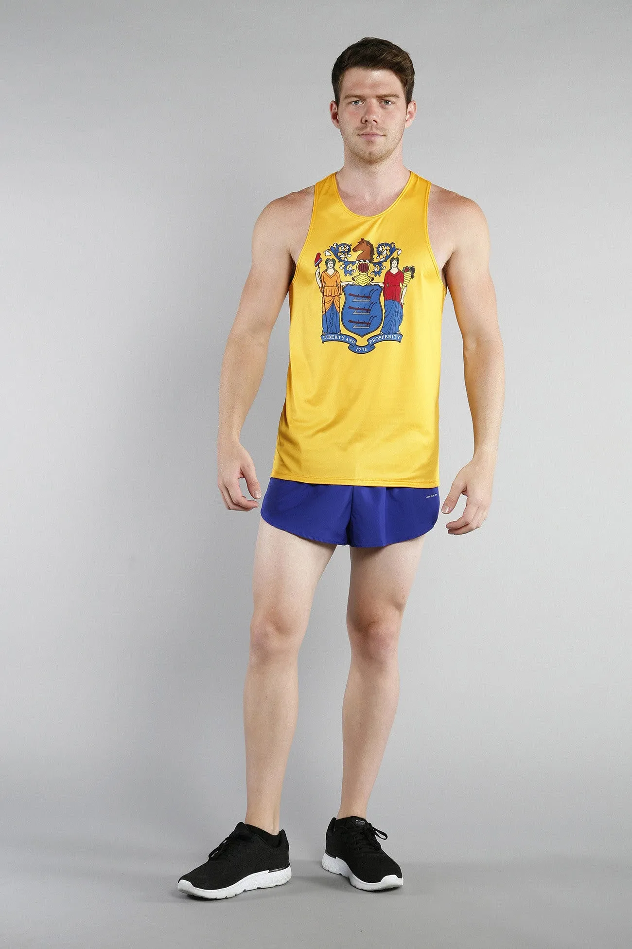 Men's Printed Singlet- New Jersey